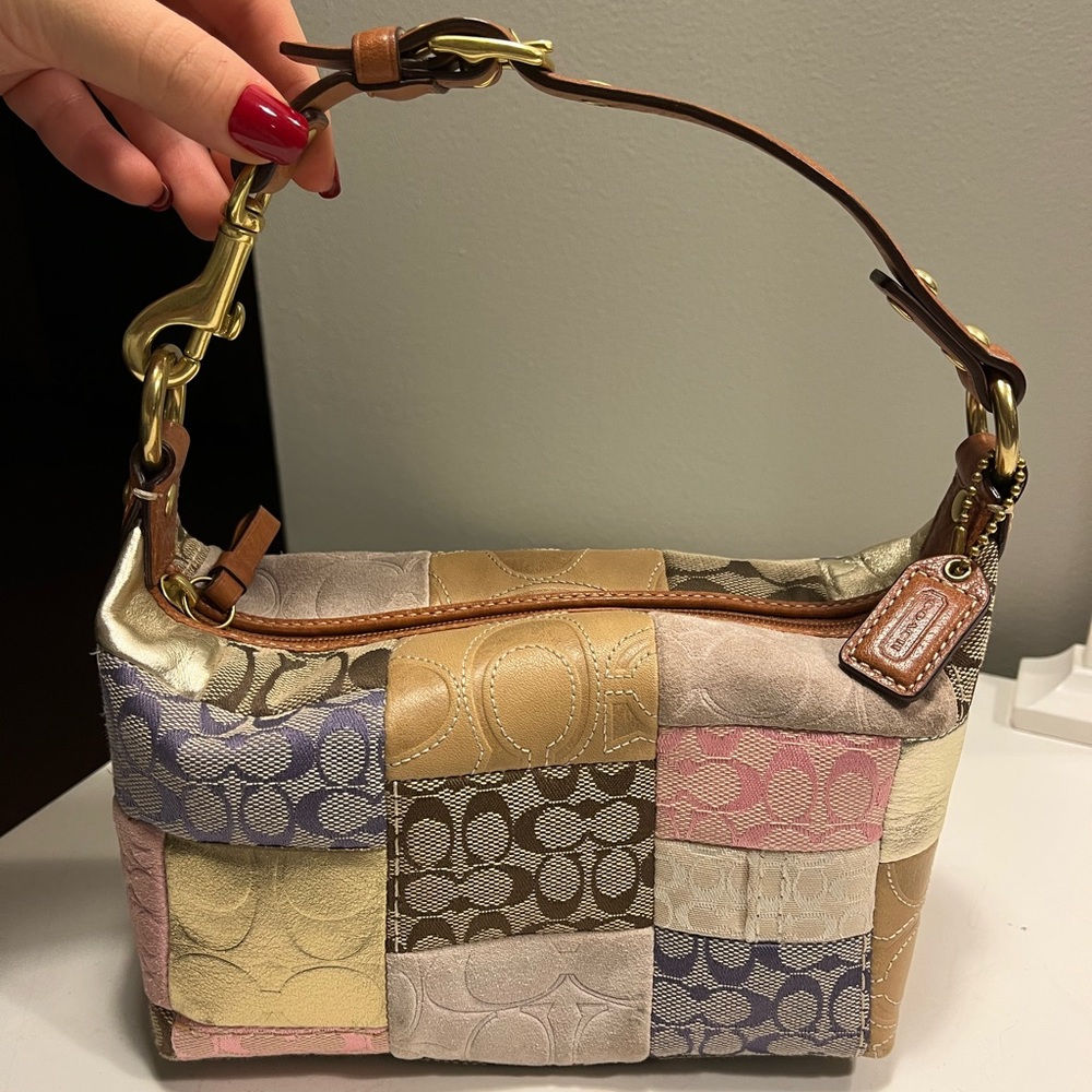 Authentic Coach Mini Handbag - Multicolor Patchwork